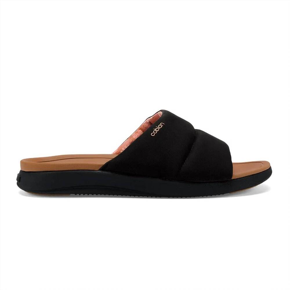 NEW COBIAN women's tolula slide sandals in black